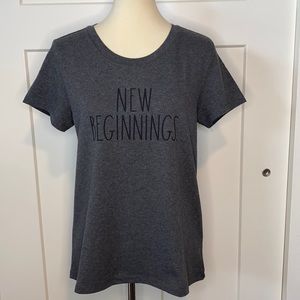 NWOT Rae Dunn “New Beginnings” Tee